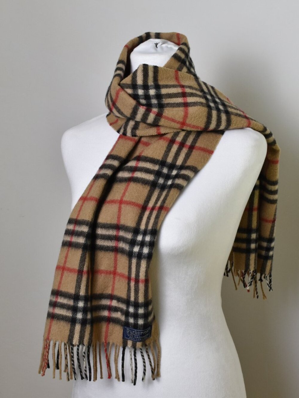 Burberry London Nova Check 100% Cashmere Scarf
